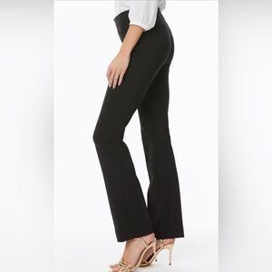 NYDJ Size 8 Black Stretch Knit Trousers Regular Length